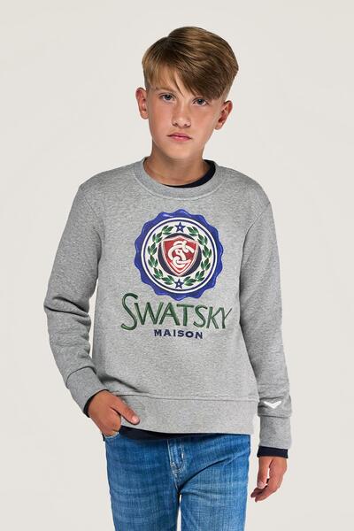 SWATSKY Bg Store Boy Gray Melange Sweatshirt