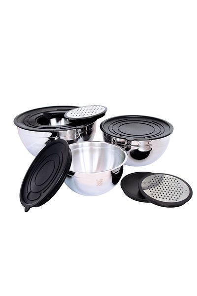 Serenk Modernist Schüssel Set mit Deckel, Salatschüssel, 9-Teilig