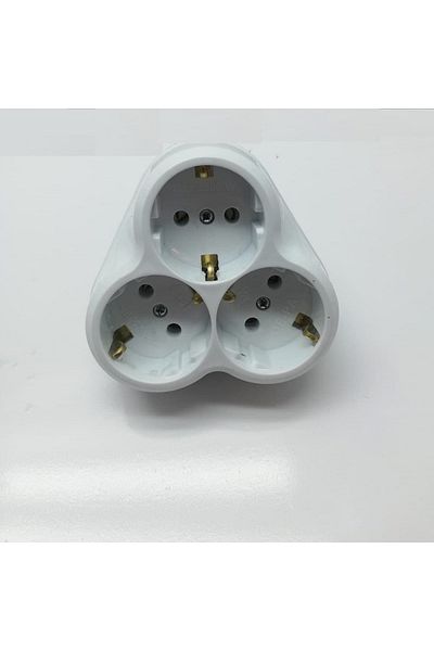 Depa 3-Plus Grounded Golyat Socket Daisy Design Socket Wall Type Multiplexer Plug 16A 250V 3500W