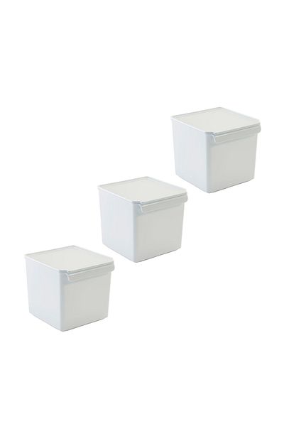 Prima Nova White Lid Refrigerator - 165*178*160mm, 3 Piece Storage Set