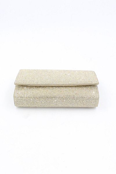 Chantaky 064 450 Χρυσό Κρυστάλλινο Βραδινό Φόρεμα Clutch - Βραδινή Τσάντα