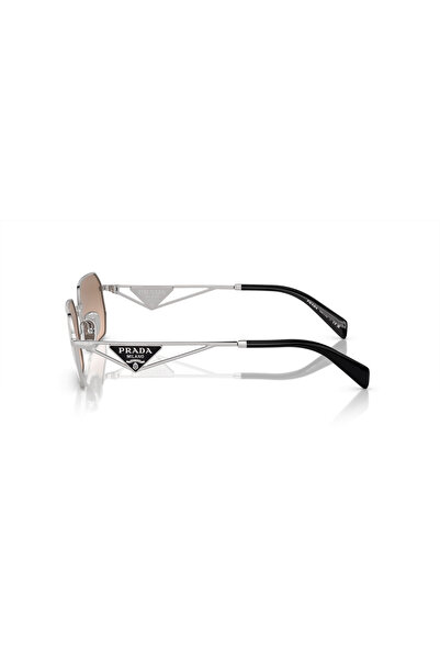 Prada Woman Irregular Sunglasses- Pr A51s - Lense Size:58mm - Silver