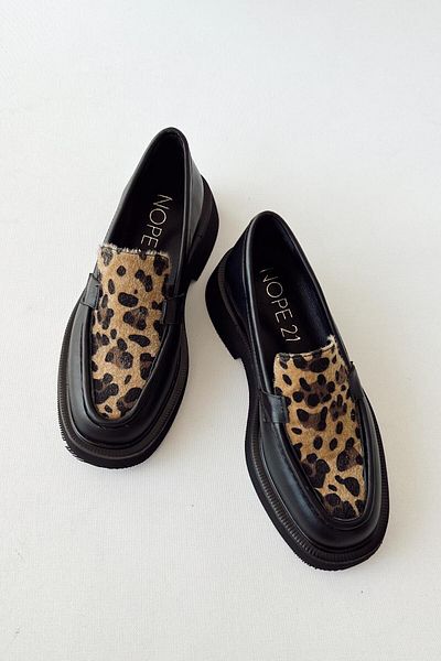 nope21shoess Pantofi din piele naturală cu model leopard Moscova