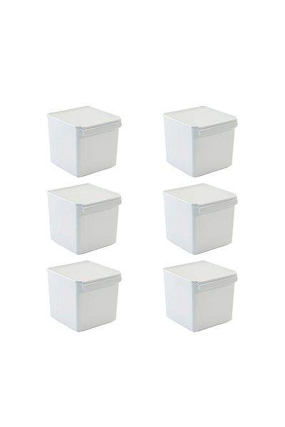 Prima Nova White Lid Refrigerator - 165*178*160mm, 6-Piece Storage Set