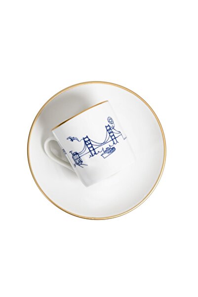 Anadolia 2-piece IsTanbul PaTTerned Turkish Coffee Cup SeT
