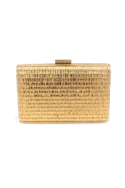 Chantaky 064 334 Βραδινό φόρεμα Clutch Βραδινή τσάντα με χρυσό κρύσταλλο και γυάλινη πέτρα