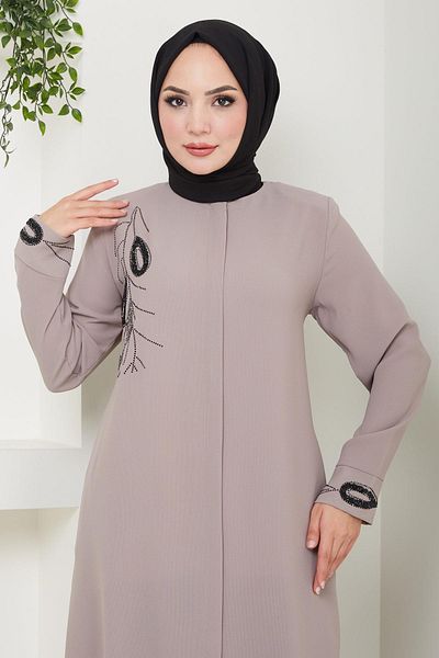 hafsamina Mink Ferace - Hüma Stone Detailed, Model HM2479