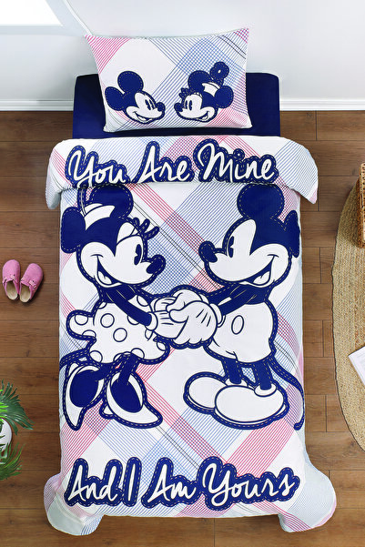 Özdilek Mickey & Minnie Mouse U And Me Tek Kişilik Disney Lisanslı Çocuk Pike...
