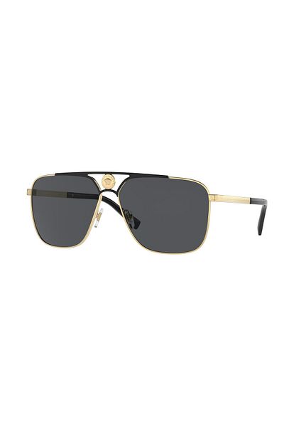 Versace Man Rectangle Sunglasses- Ve 2238 - Lense Size:61mm - Gold/matte Black