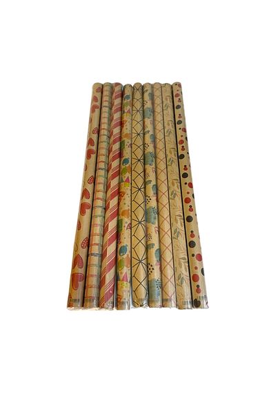 Odak 70x100 Patterned Single Roll Kraft Packaging Paper