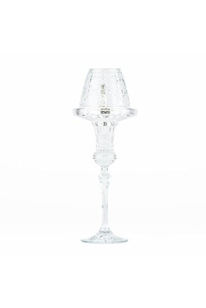 Saray Ottoman handicraft Şamdan Ve Buhurdanlık Cam Hasır Desen Şeffaf Renk