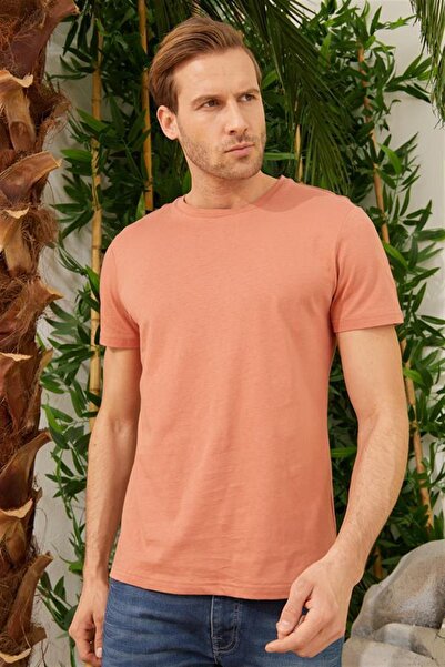 odelon Ανδρικό T-Shirt Basic Tile - 100% βαμβάκι, Crew Neck, Slim Fit