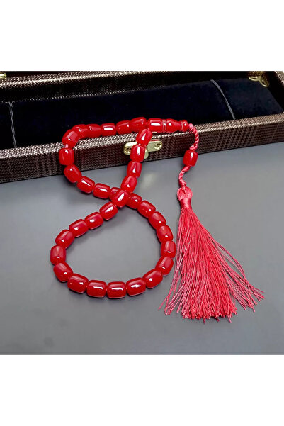 Tesbih Ruyasi مسبحة الصلاة ذات القطع العتيق باللون الكرزي الخفيف