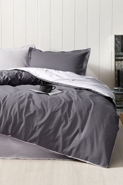Özdilek Single Duvet Cover Set Anthracite-grey
