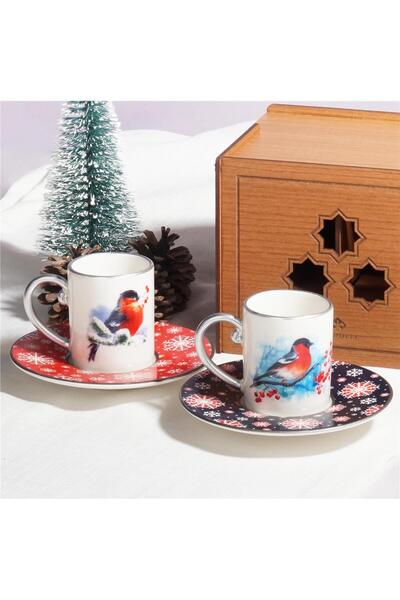 Anadolia Snowflake and Bird 2-Piece Cup Set
