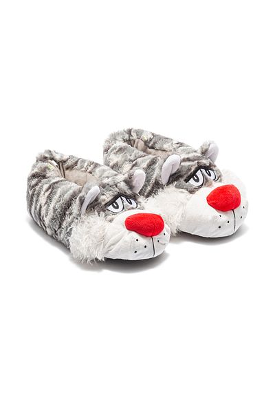 Twigy Silvo Gray Men's Slippers - Animal, Size 41/46