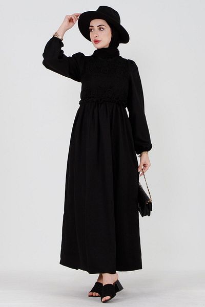 Sevitli Turquoise Dress-black