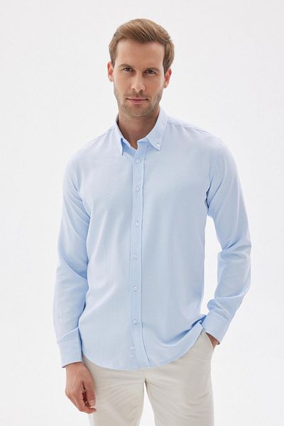 odelon Cămașă Oxford Slim Fit pentru bărbați - Ușor de călcat, Mars36