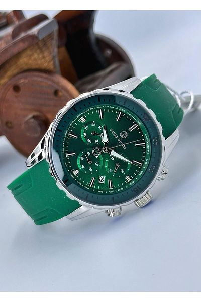 DAVID GUNER Functions Active Silicone Cord Men's Wrist Watch