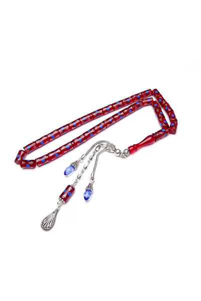 Tesbih Ruyasi Gümüş İşlemeli Kesme Model Kehribar Tesbih