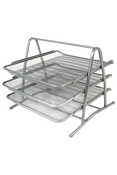 Globox 2590 model 3-piece Shelf metal Silver Document Set