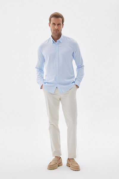 odelon Cămașă Oxford Slim Fit pentru bărbați - Ușor de călcat, Mars36