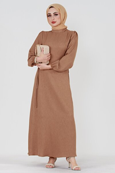 Sevitli فستان كتان برباط على الجانب - فيزون