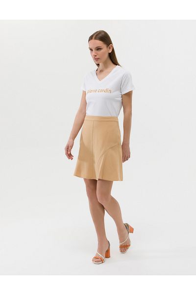 Pierre Cardin Beige A-Line Woven Skirt 50262592 -Vr011