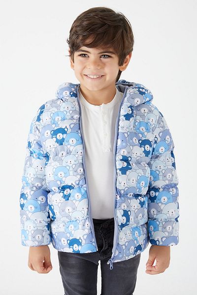 Cansın Mini Палто за момче, щамповано синьо, 15604