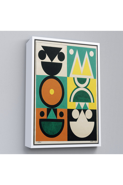 Home Auguste Herbin cu cadru din lemn - Vıolon Tablo-7482