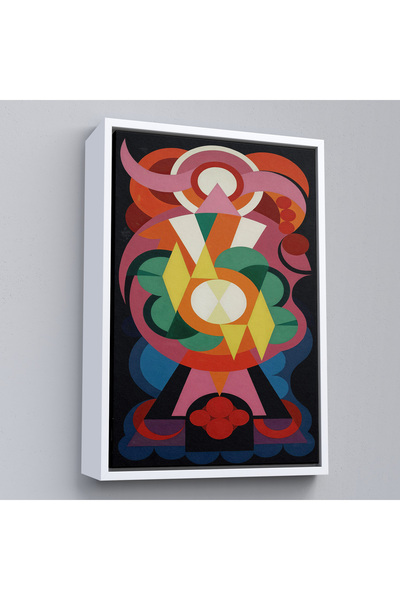 Oxyteez Auguste Herbin cu rame din lemn - Pictură abstractă de compoziție-8100