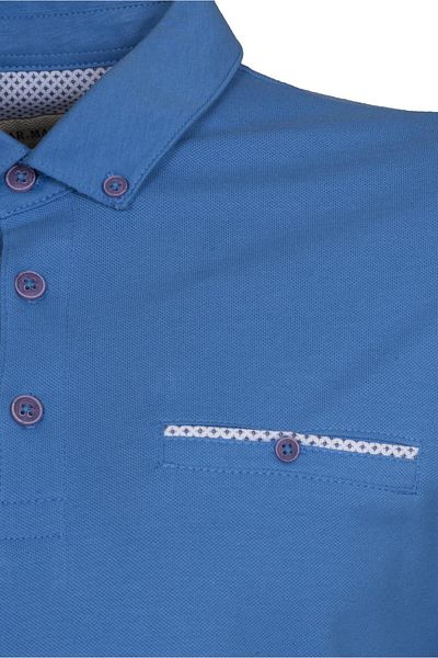 Arma Tricou pentru bărbați, culoare albastru, de bază, slim fit, cu gât polo Y9tyo7968