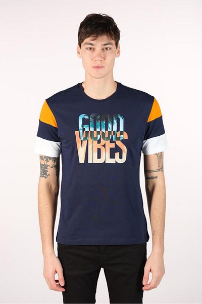 Arma Ανδρικό μπλουζάκι Navy Blue Crew Neck Y 22344400201