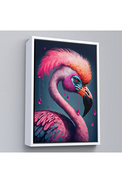 N NOXXO Tablo Hippie Filamingo roz cu cadru din lemn-7869