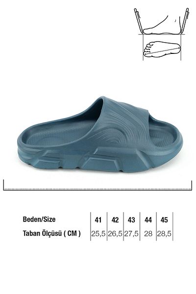 GEZER Καλοκαιρινές ανδρικές παντόφλες Eva Bath Garden Κατάλληλες για βρεγμένο πάτωμα