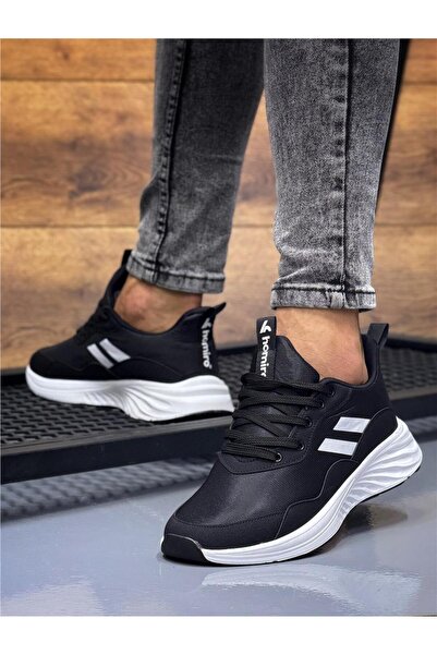 homiro Μαύρο-Λευκό Ανδρικό Αθλητικό Sneaker - Lace-Up