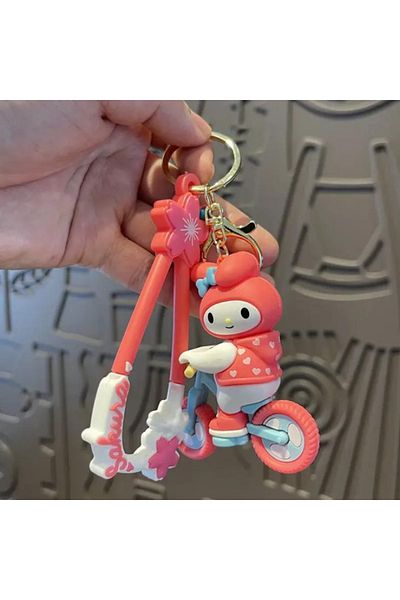 Köstebek My Melody Bicycle Team Silicone Keychain