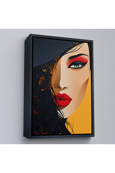 Oxyteez Tablo-7638 de femeie abstractă frumoasă cu cadru din lemn