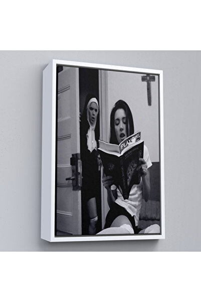 Oxyteez Pictură Călugăriță prinsă cu cadru din lemn-7949