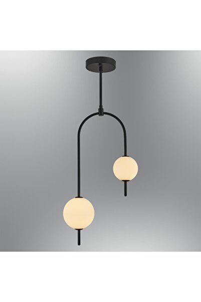 Özcan Aydınlatma Özcan Aydınlatma 3121-2A Stell 2 Camlı Sarkıt Siyah