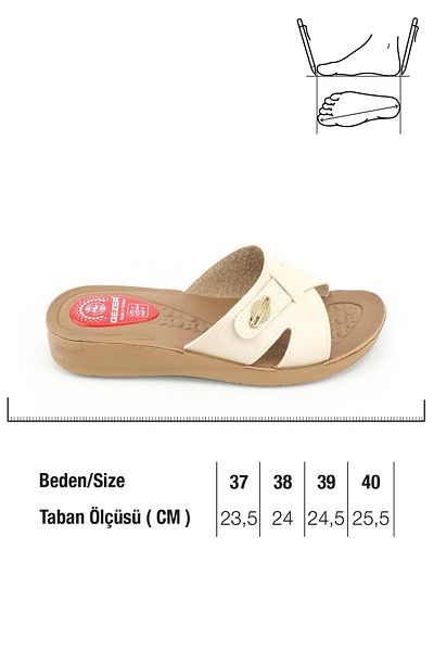 GEZER Women's Summer Faux Leather Comfortable Sole Daily Slippers