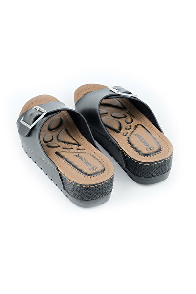 GEZER Καλοκαιρινές γυναικείες παντόφλες με μονή πόρπη με ρυθμιζόμενο ψηλό τακούνι