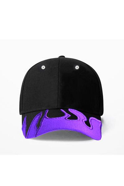 Köstebek Black Purple Flames Hat