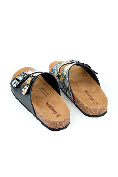 GEZER Papuci de vară pentru femei, cu două catarame, reglabile, confortabile, cu talpă de plută