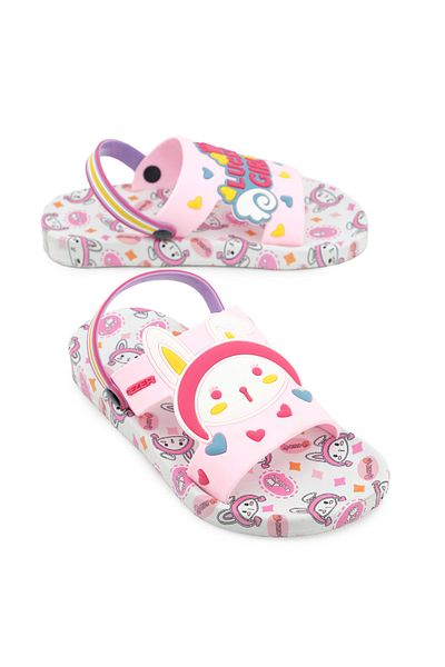 GEZER Summer Girl's Suitable for Wet Floor Lucky Girl Casual Pool Beach Slippers-Sandals