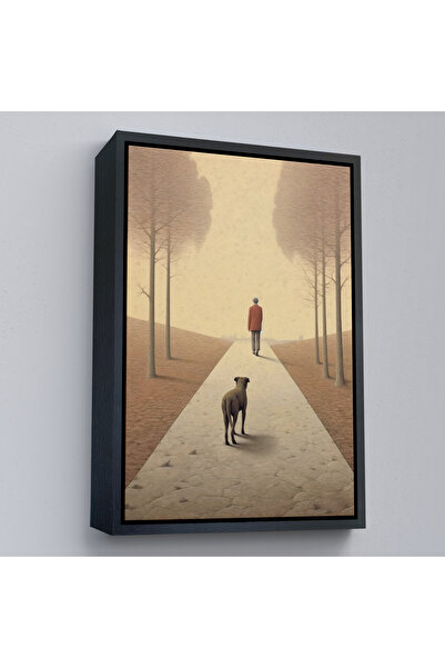 N NOXXO Omul singur care merge pe eternitate cu cadru din lemn Tablo-7520