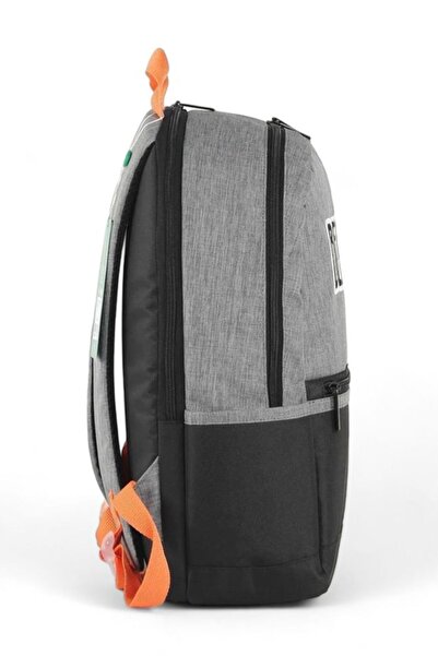 Benetton Gray-Black Unisex School Backpack Ben03857