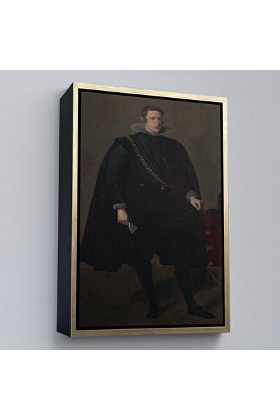 TAKI DERYASI Wooden Framed Velazquez Diego - Philip Iv King of Spain and Portugal Painting-7368