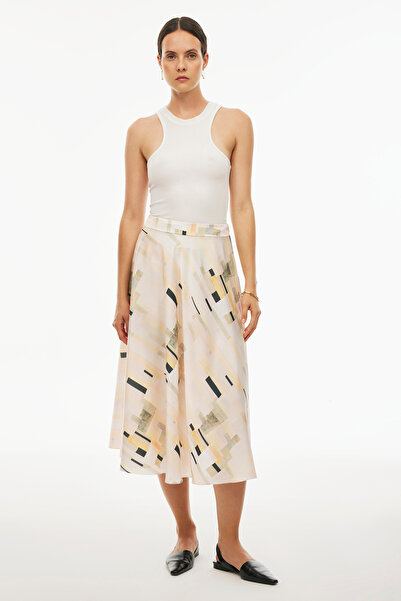 Perspective Alarys Regular Fit Midi Length Multicolored Skirt