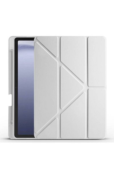 Hatreds Galaxy Tab A9 Case with Folding Pen Compartment Tri Folding Stand Cover with Sleep Mode